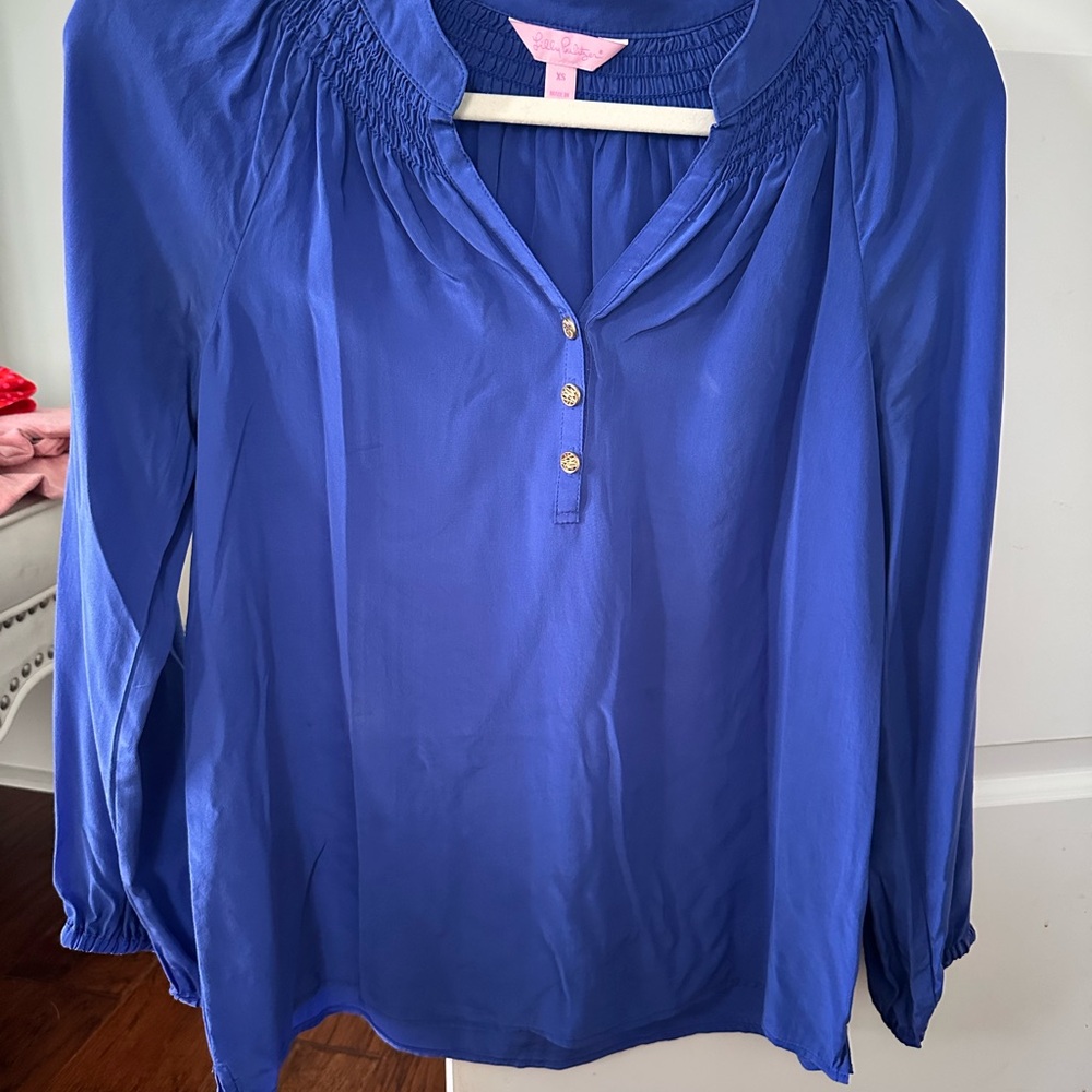 Lilly Pulitzer royal blue blouse